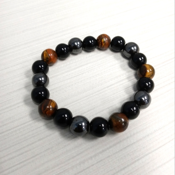10MM Hematite Bracelet - Picture 1 of 2